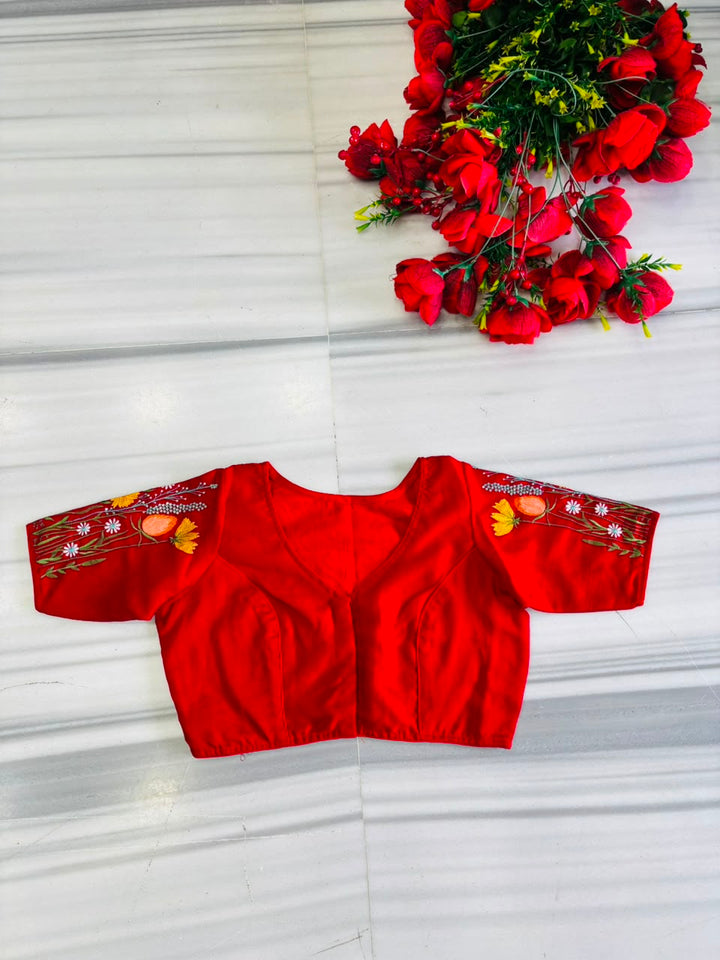 Gilded Garden Vichitra Silk Blouse