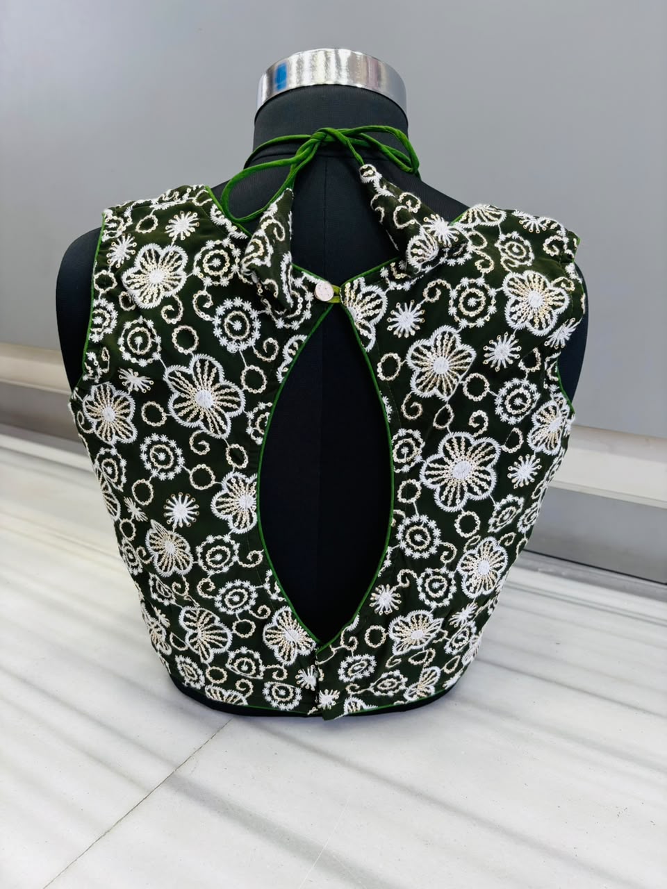 The Glam Edit Vichitra Silk Embroidered Blouse