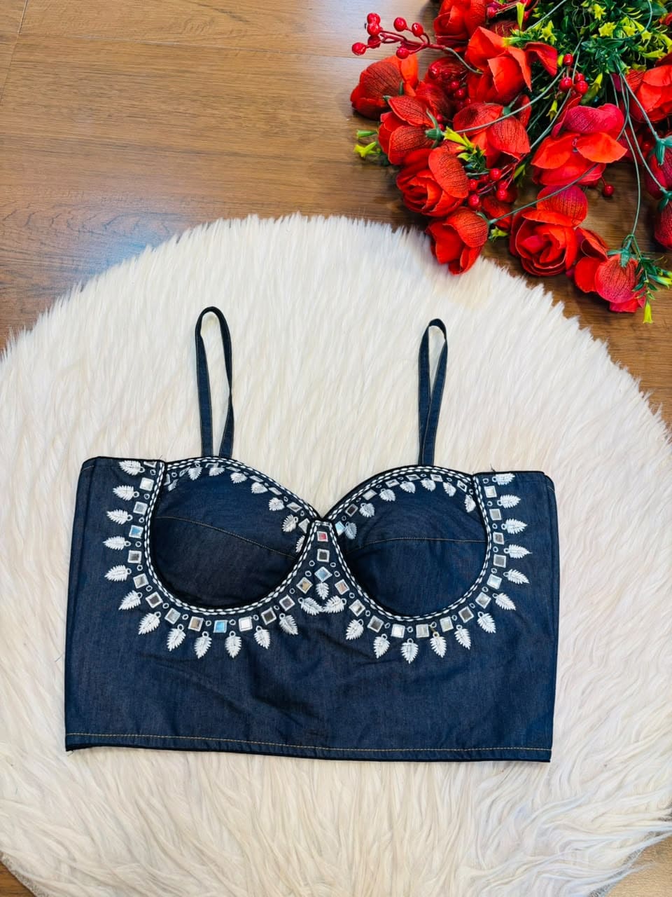 Mirror Girl Era - Denim  Blouse