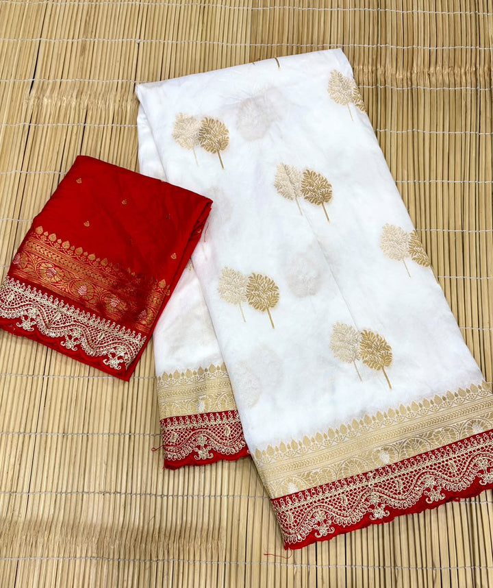Rajrani Khaddi Georgette Designer Saree with Scallop Border