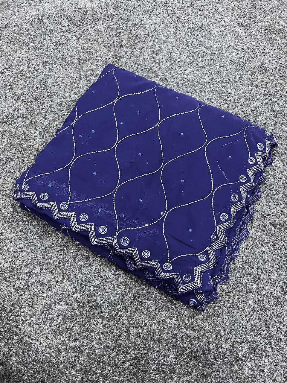 Neelambari Jaal Handwork Saree