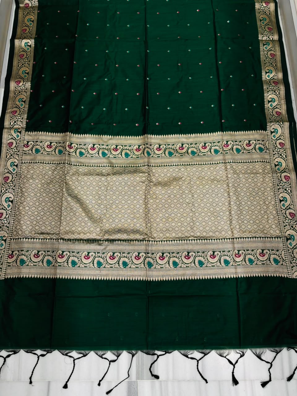 Crown of Desire - Muga Katan Silk Saree