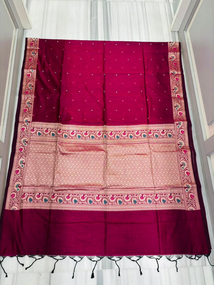Crown of Desire - Muga Katan Silk Saree