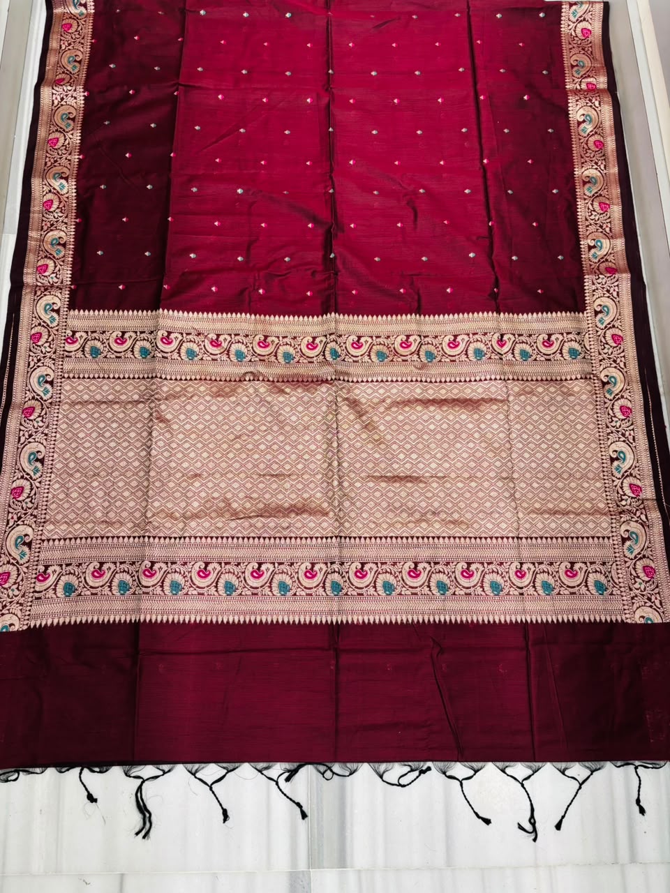 Crown of Desire - Muga Katan Silk Saree