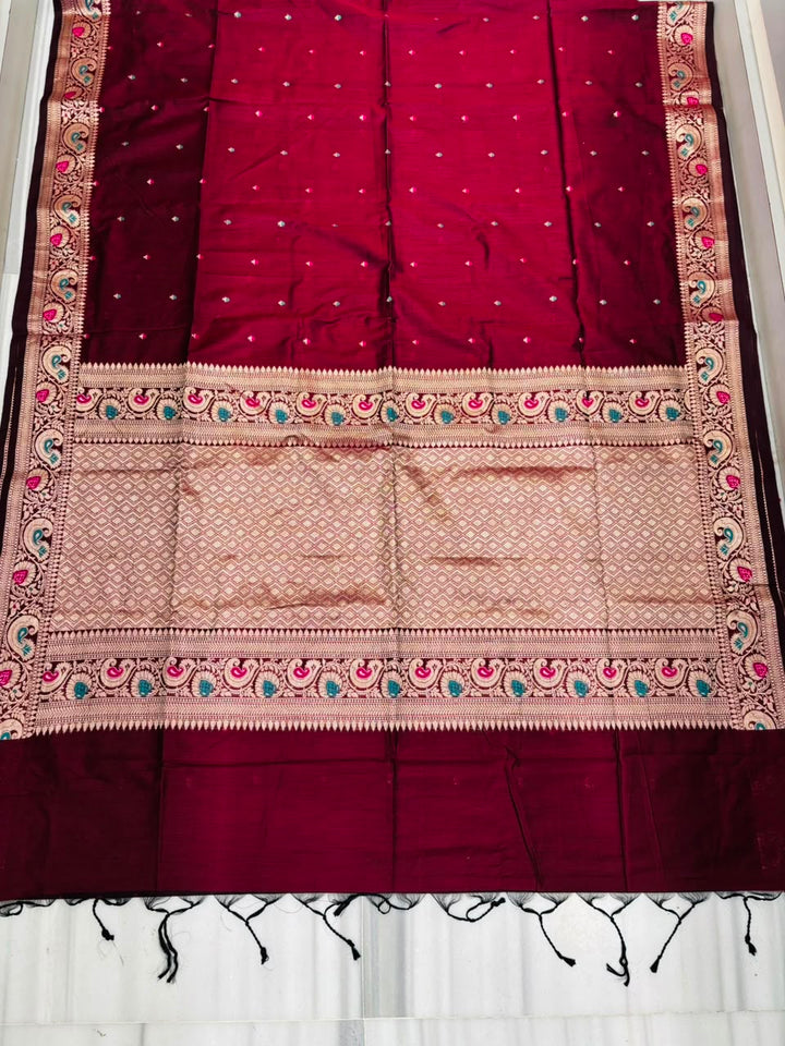 Crown of Desire - Muga Katan Silk Saree