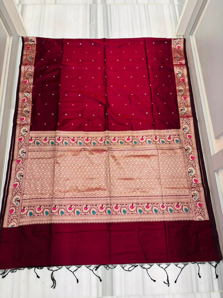 Crown of Desire - Muga Katan Silk Saree
