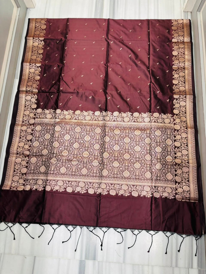 Flame of Passion - Muga Katan Silk Saree
