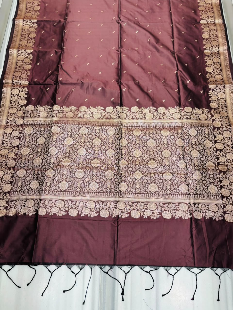 Flame of Passion - Muga Katan Silk Saree