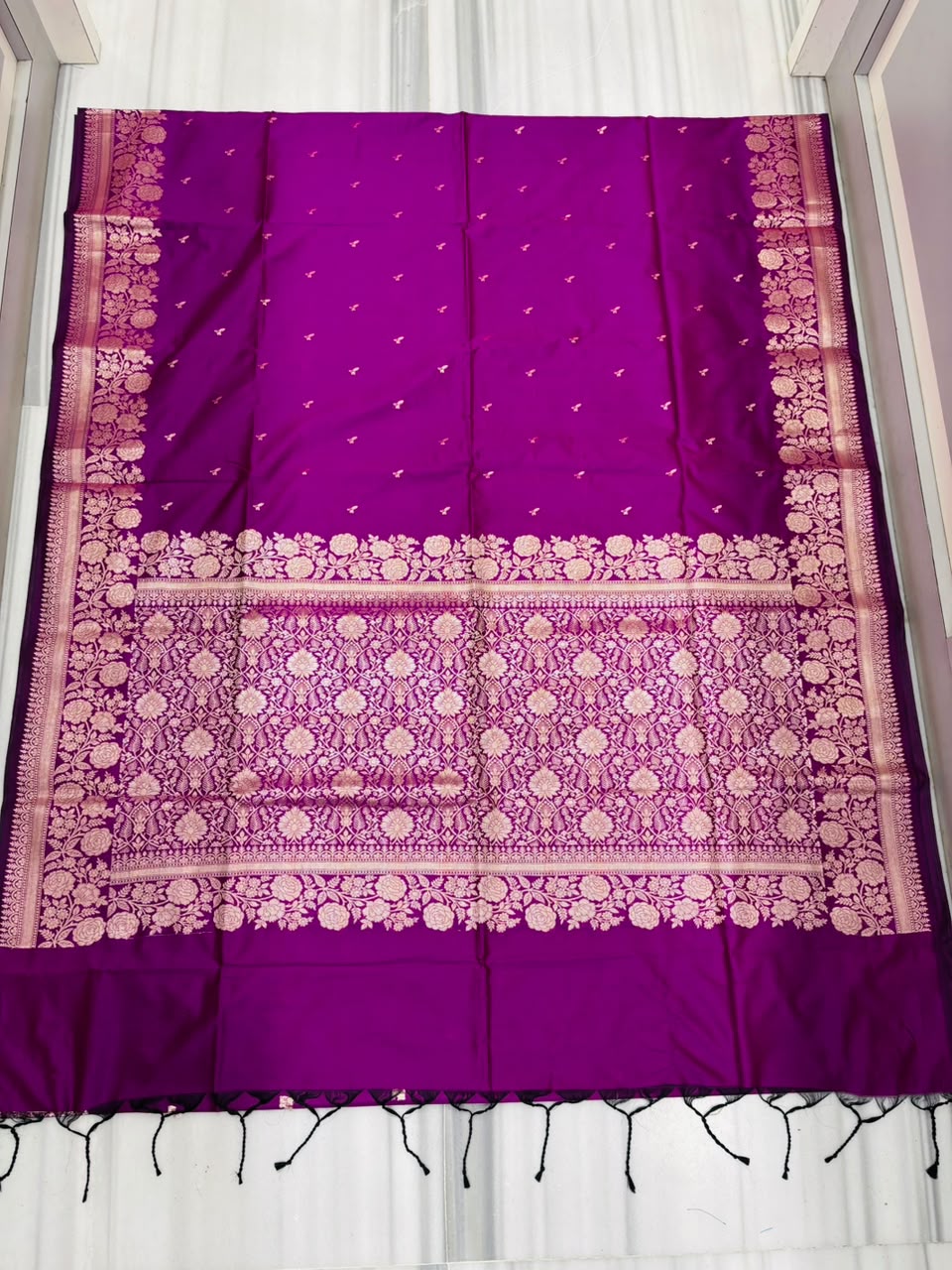 Flame of Passion - Muga Katan Silk Saree