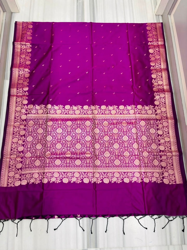 Flame of Passion - Muga Katan Silk Saree