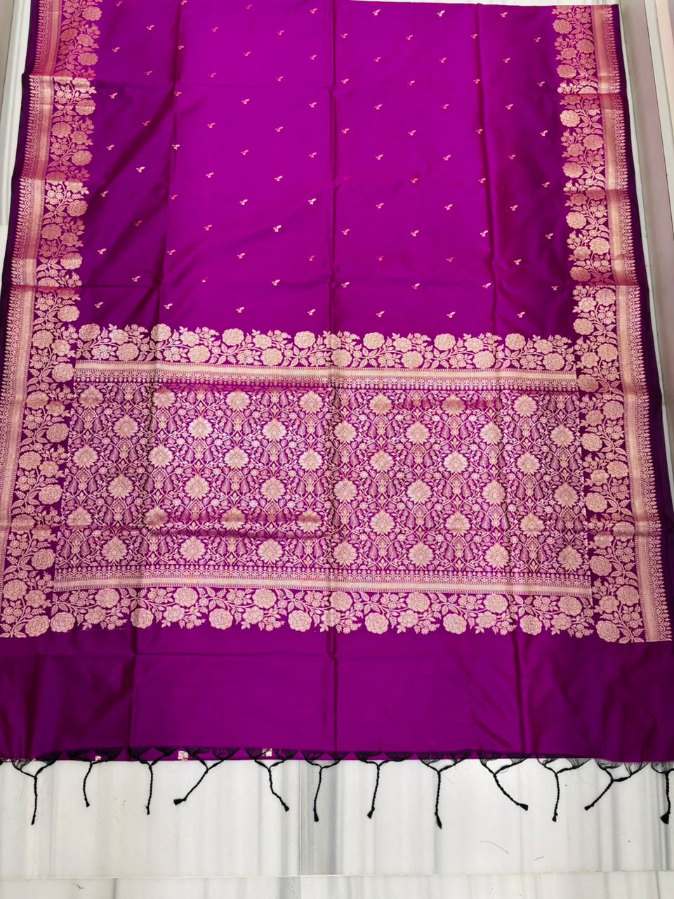 Flame of Passion - Muga Katan Silk Saree