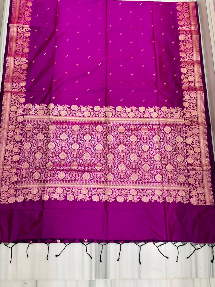 Flame of Passion - Muga Katan Silk Saree