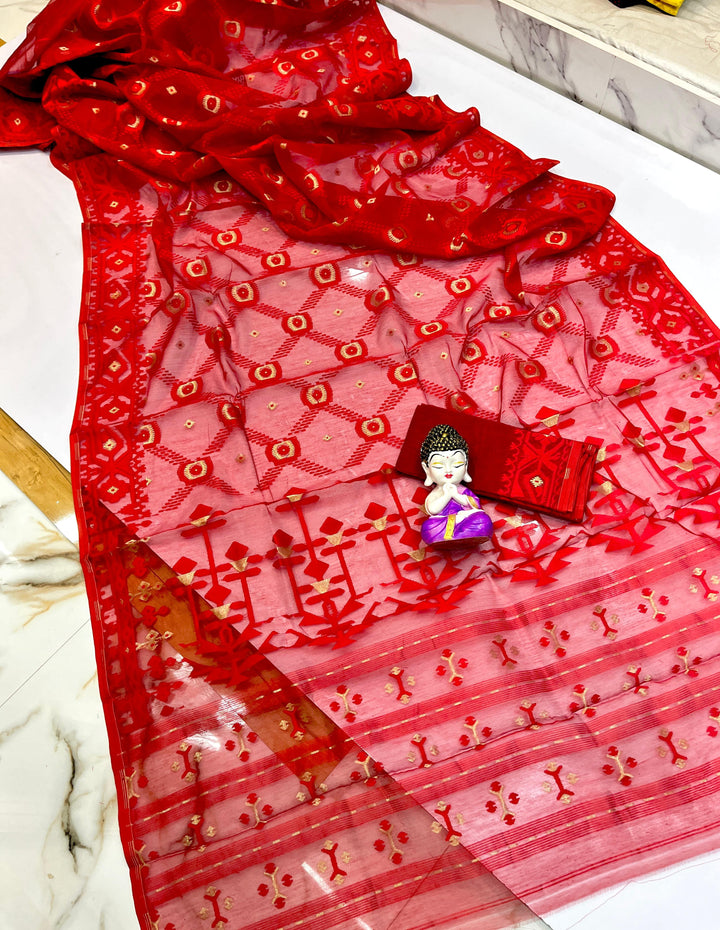 Pujar Shaj Bengal Jamdani Saree