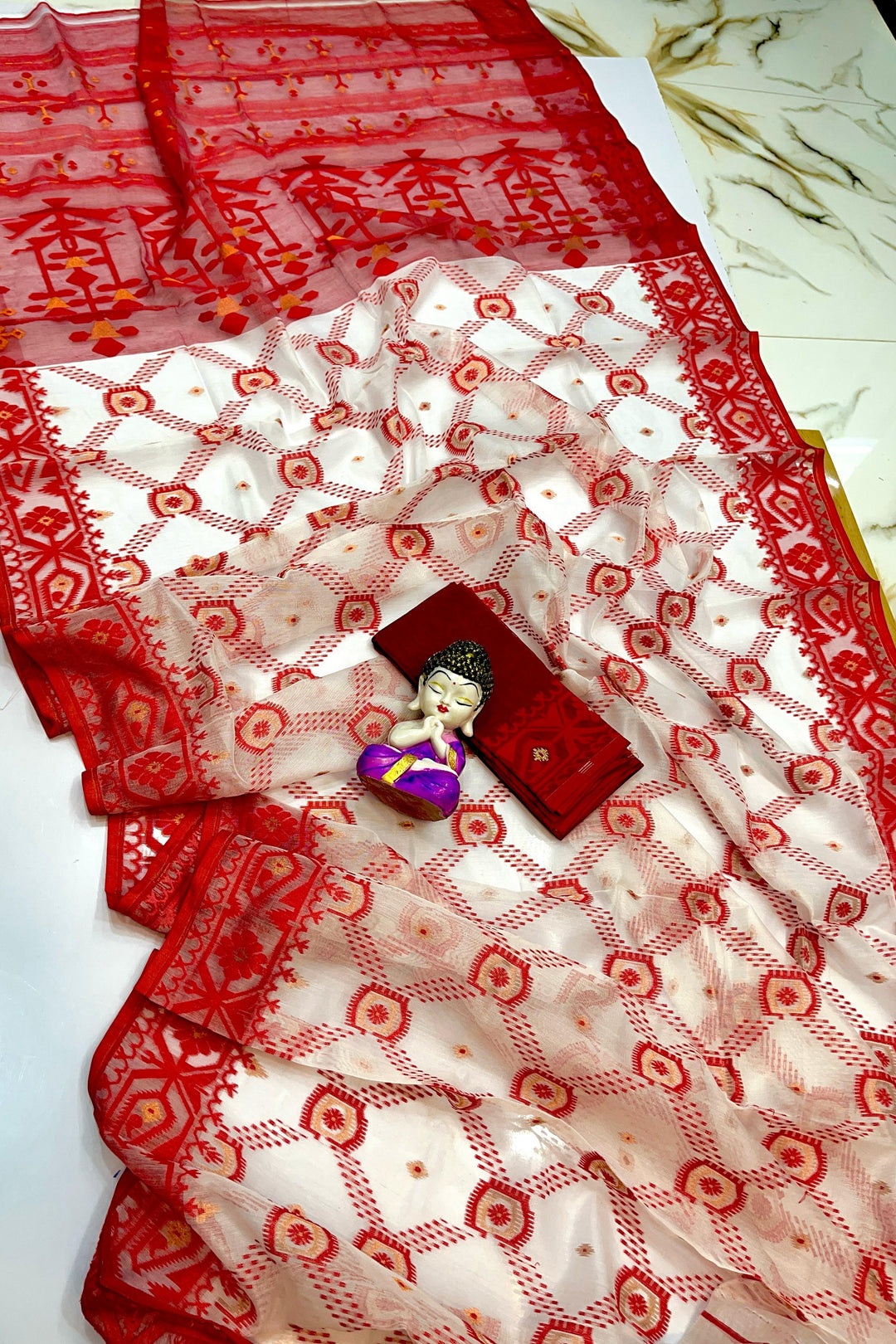 Pujar Shaj Bengal Jamdani Saree