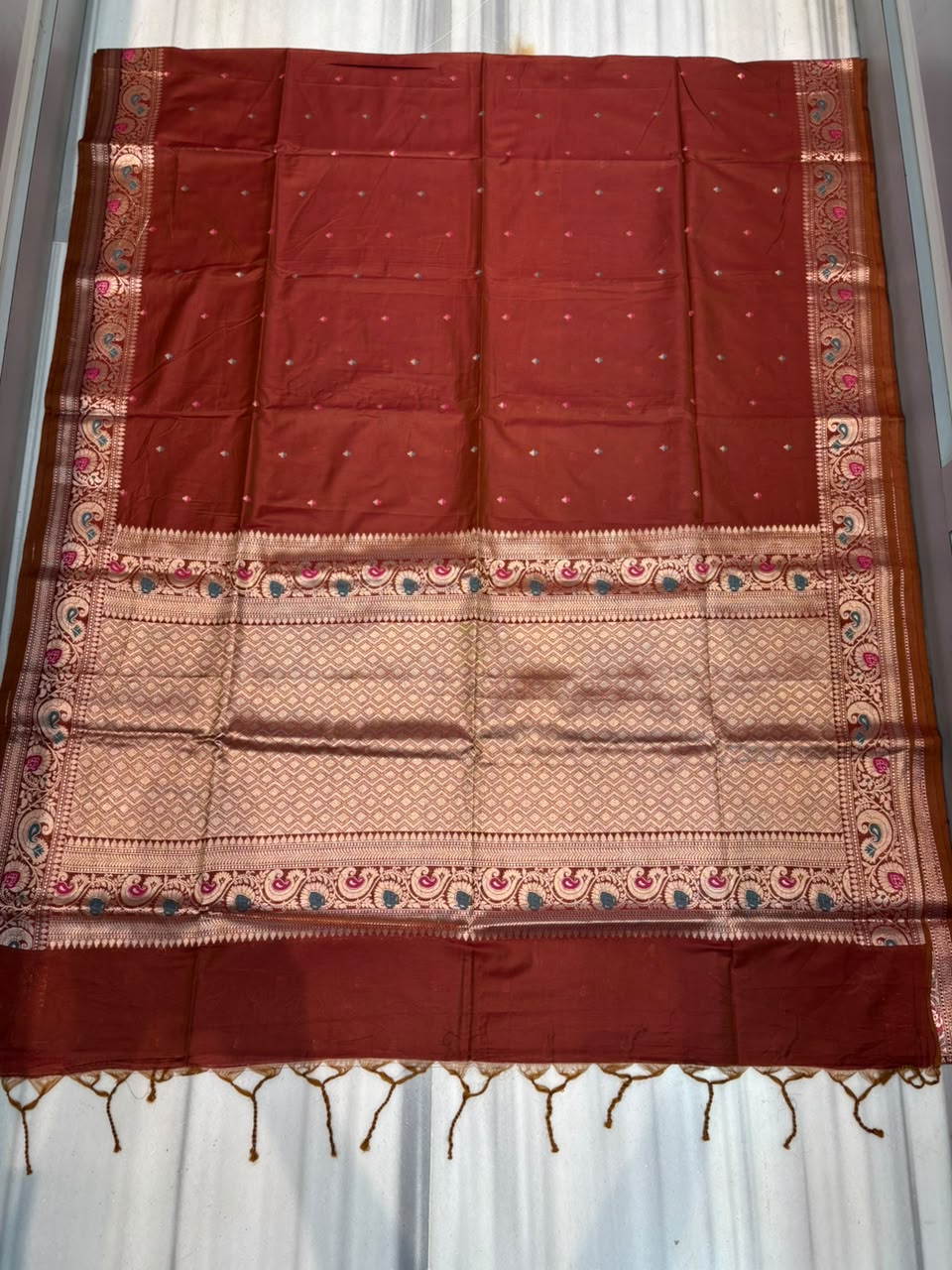 Crown of Desire - Muga Katan Silk Saree