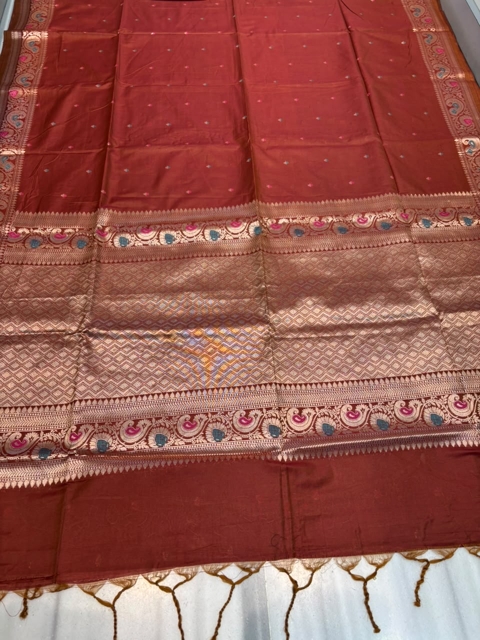 Crown of Desire - Muga Katan Silk Saree