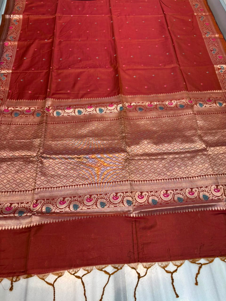 Crown of Desire - Muga Katan Silk Saree