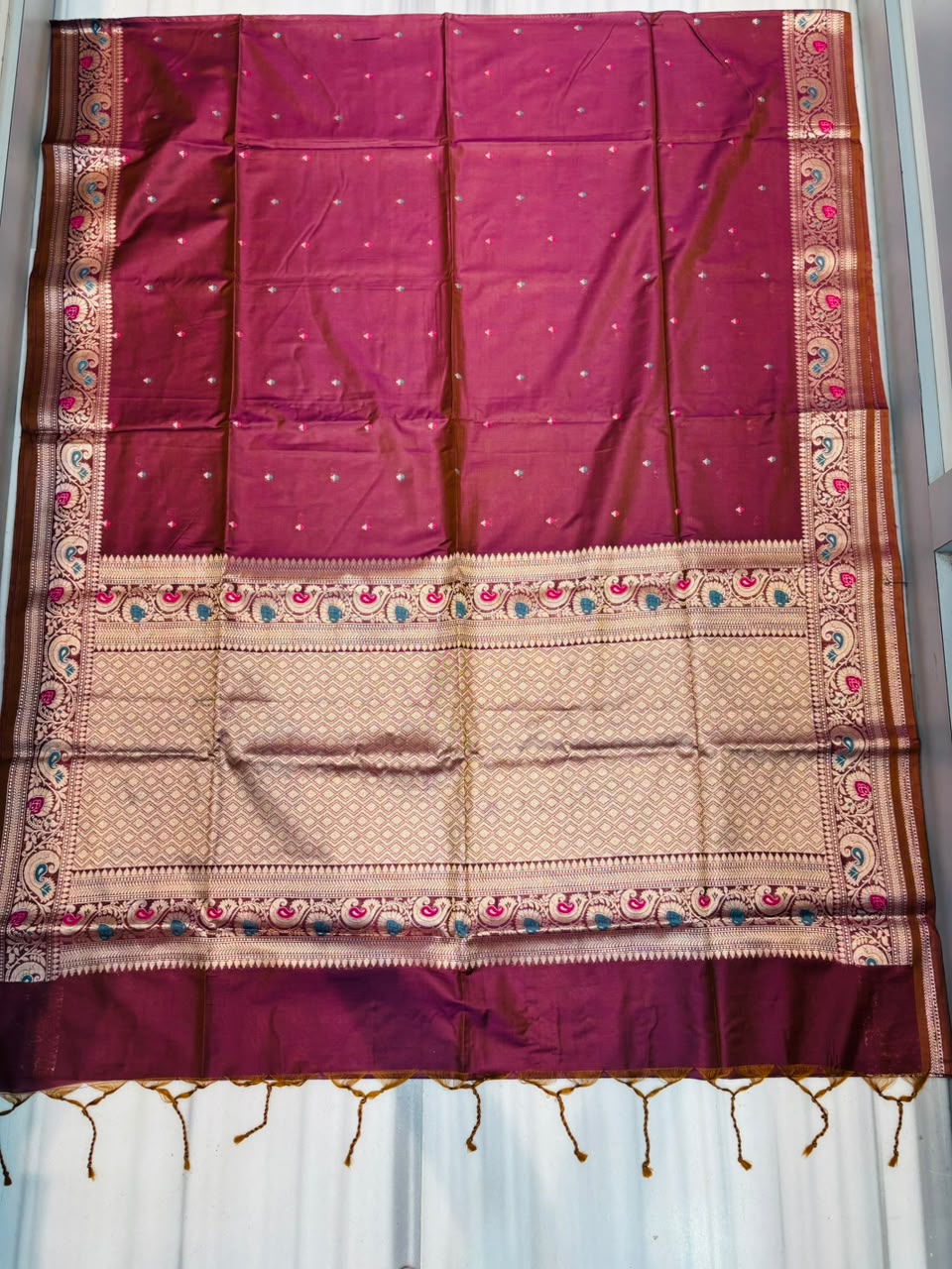 Crown of Desire - Muga Katan Silk Saree