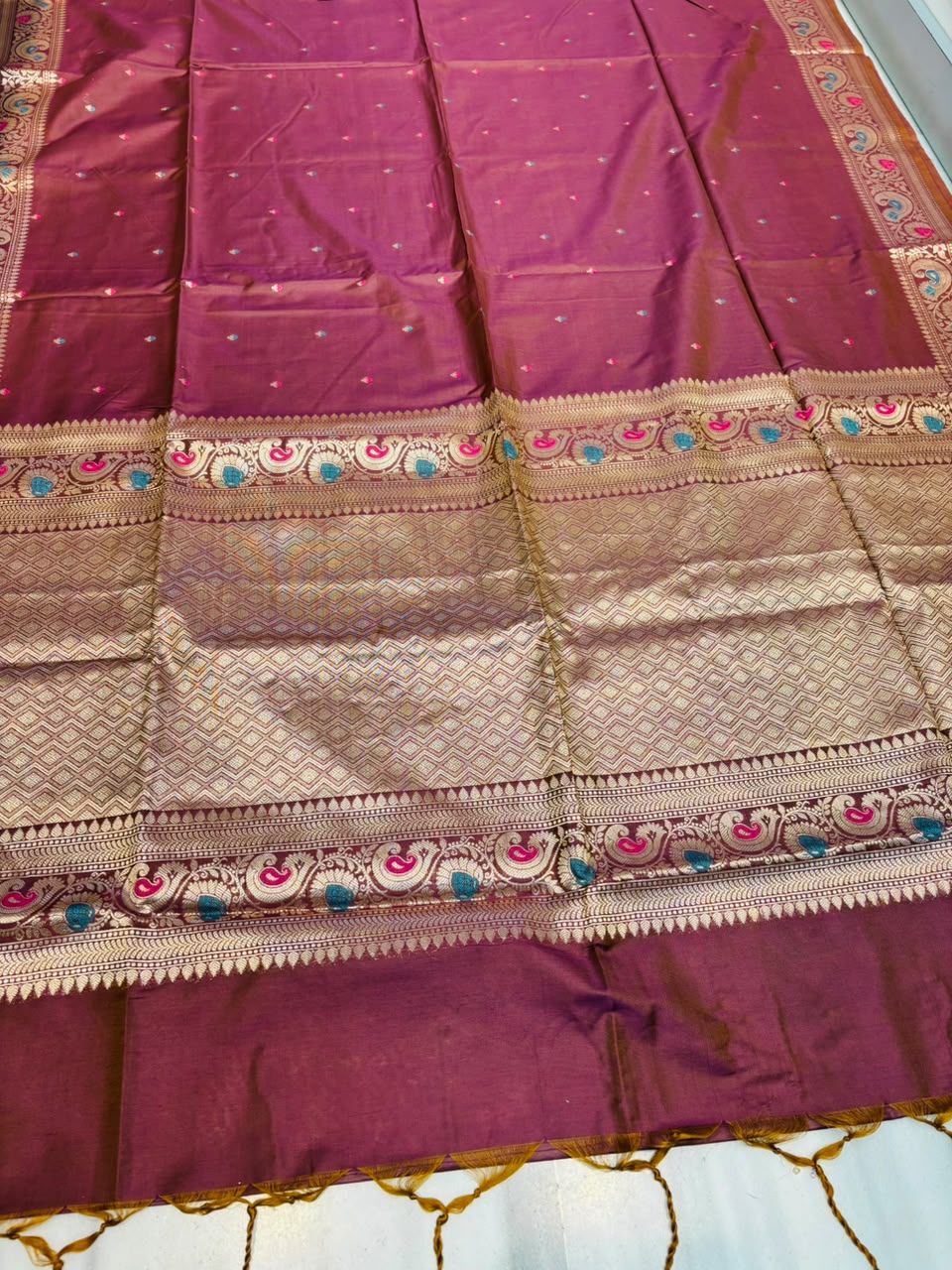 Crown of Desire - Muga Katan Silk Saree