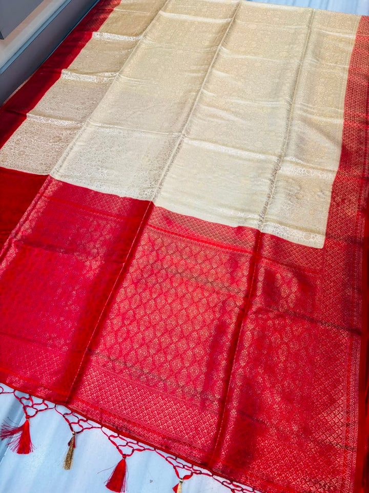 Durgotsav Elegance Crepe Khaddi Silk Saree