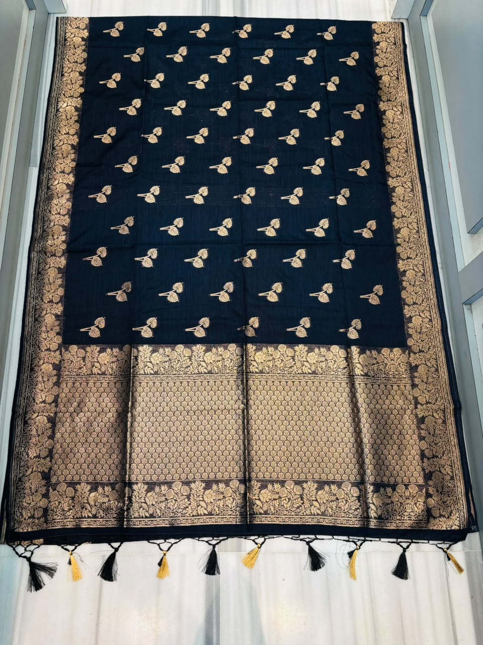 The Road to Starlight- Banarasi Semi Katan Silk Saree