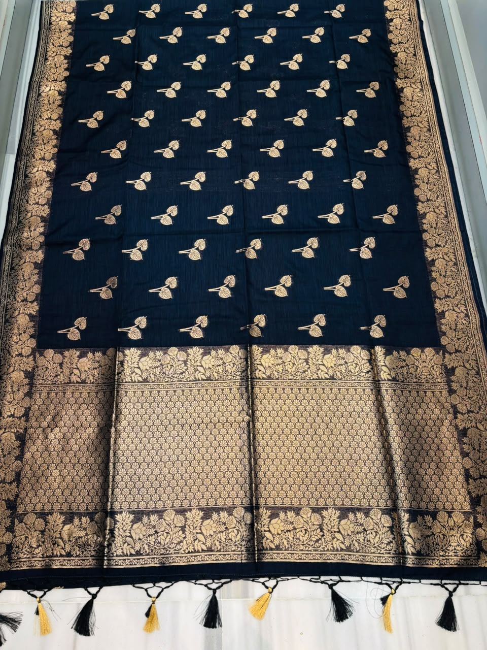 The Road to Starlight- Banarasi Semi Katan Silk Saree