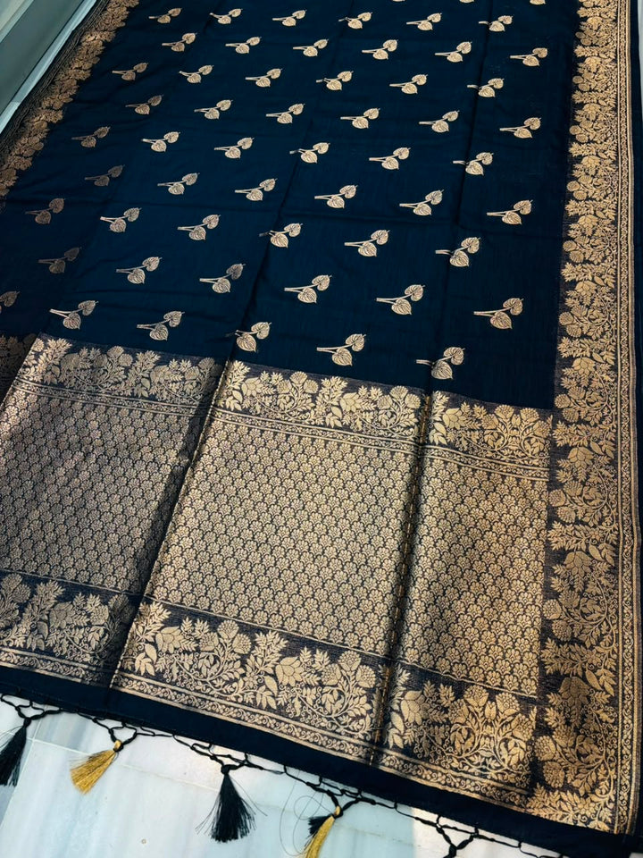 The Road to Starlight- Banarasi Semi Katan Silk Saree