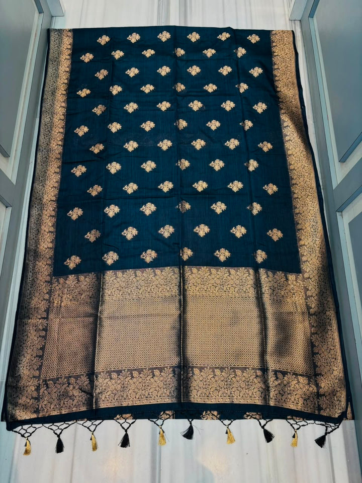 Full Of Stories - Banarasi Semi Katan Silk Saree
