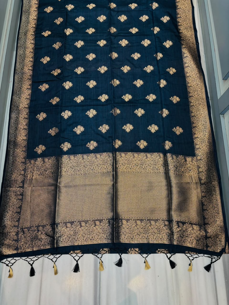 Full Of Stories - Banarasi Semi Katan Silk Saree