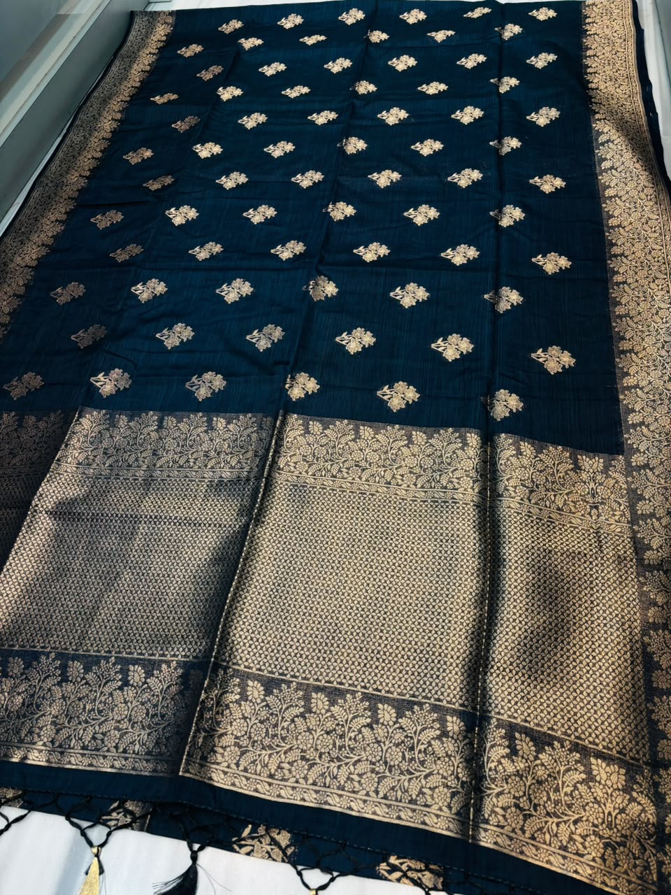 Full Of Stories - Banarasi Semi Katan Silk Saree