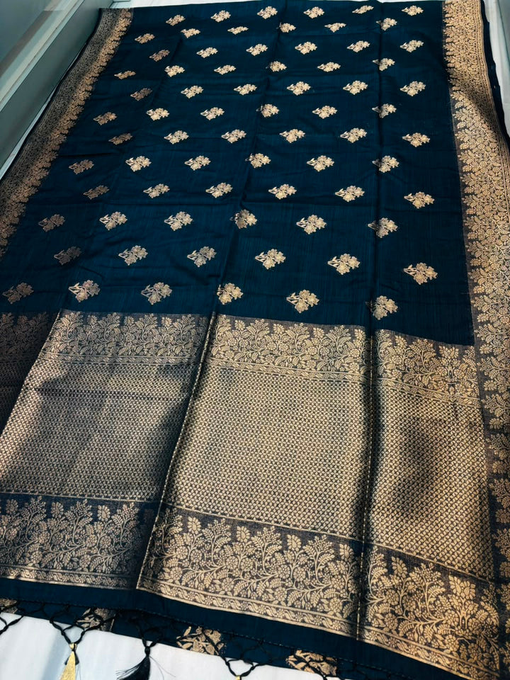 Full Of Stories - Banarasi Semi Katan Silk Saree