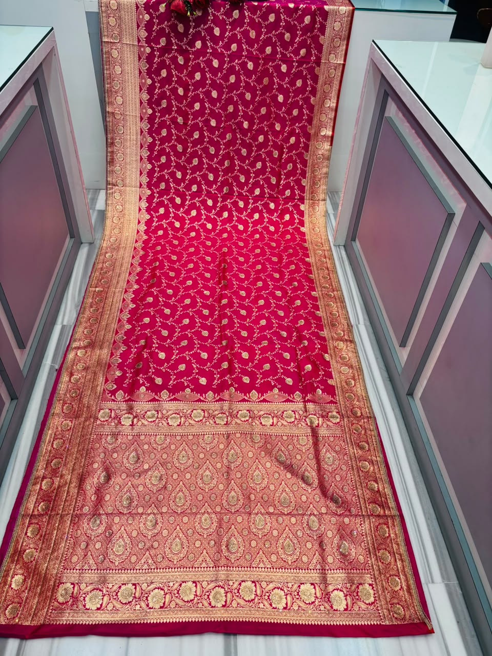 Impossible to Forget - Semi Katan Banarasi Saree with Stone Embelishment