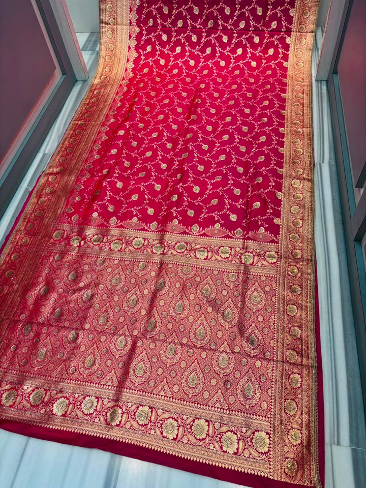 Impossible to Forget - Semi Katan Banarasi Saree with Stone Embelishment