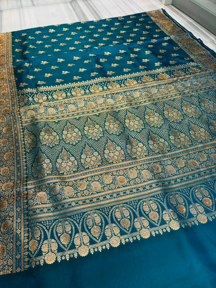 Impossible to Forget - Semi Katan Banarasi Saree with Stone Embelishment