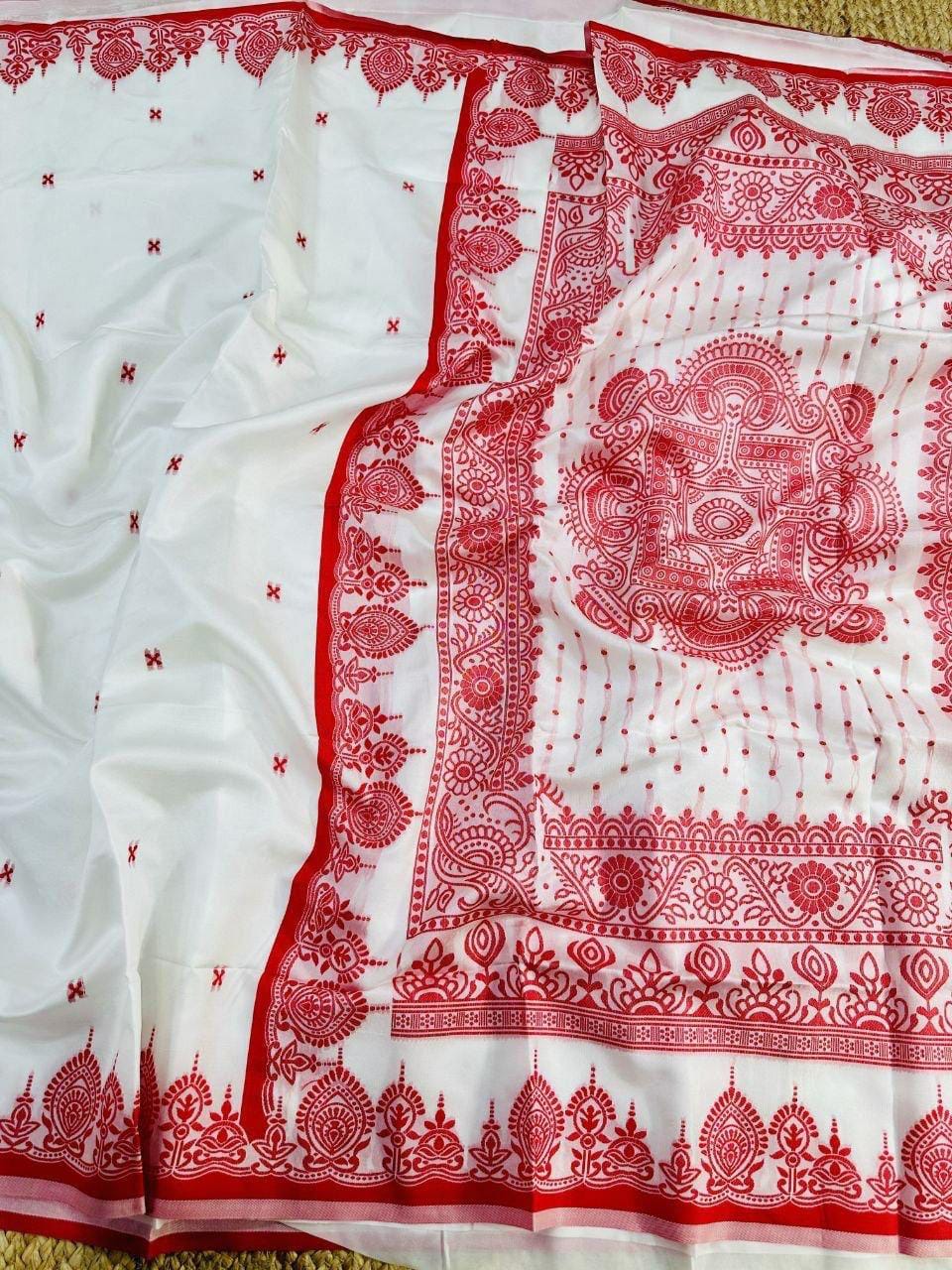 Raktim Rekha –&nbsp; Woven Soft Silk Saree
