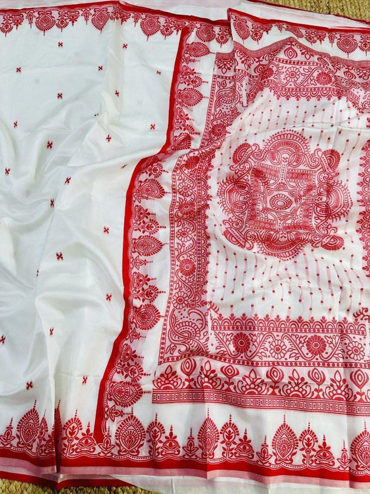 Raktim Rekha –&nbsp; Woven Soft Silk Saree