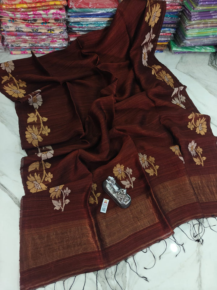 Agomoni Aabha – Soft Pure Matka Jamdani Saree