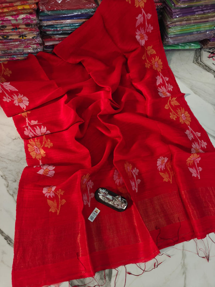 Agomoni Aabha – Soft Pure Matka Jamdani Saree