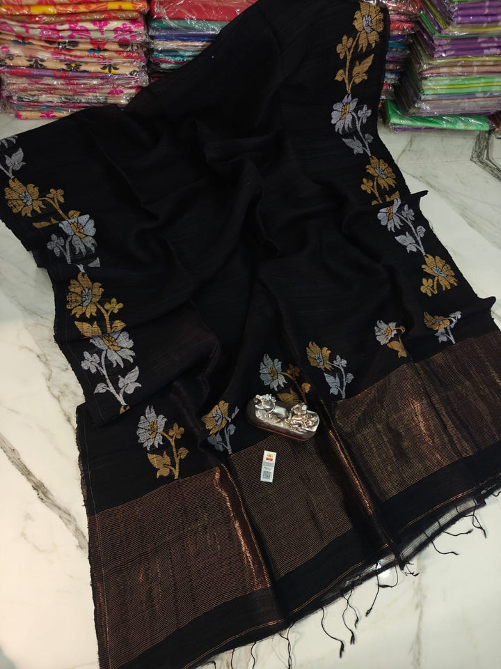 Agomoni Aabha – Soft Pure Matka Jamdani Saree