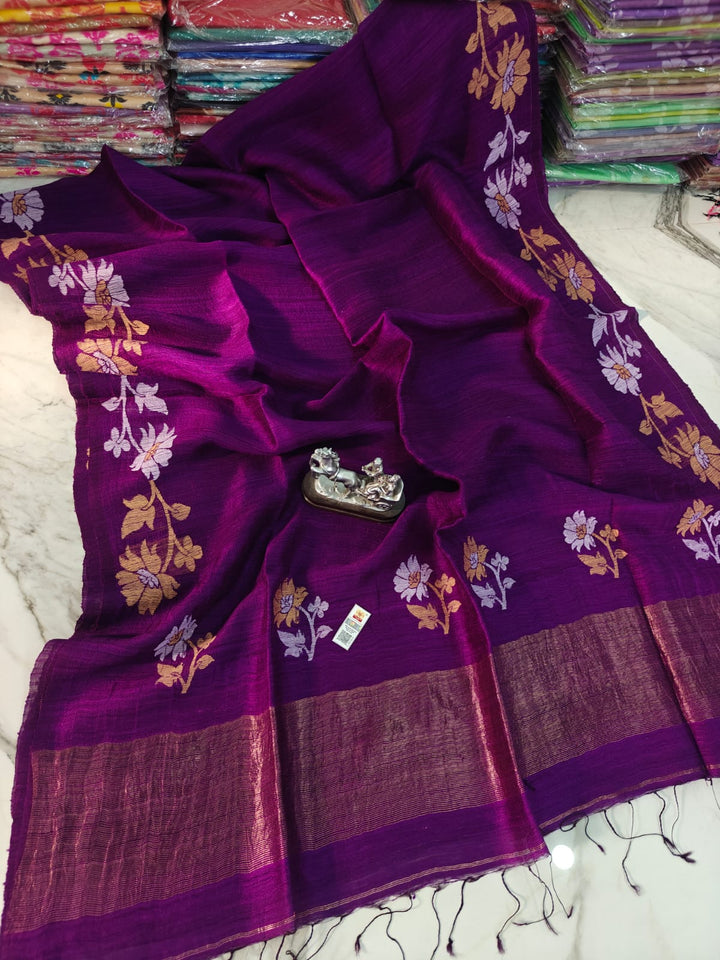 Agomoni Aabha – Soft Pure Matka Jamdani Saree