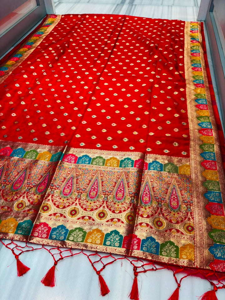 Heartbeat Before Forever-Organza Meenakari Designer Saree