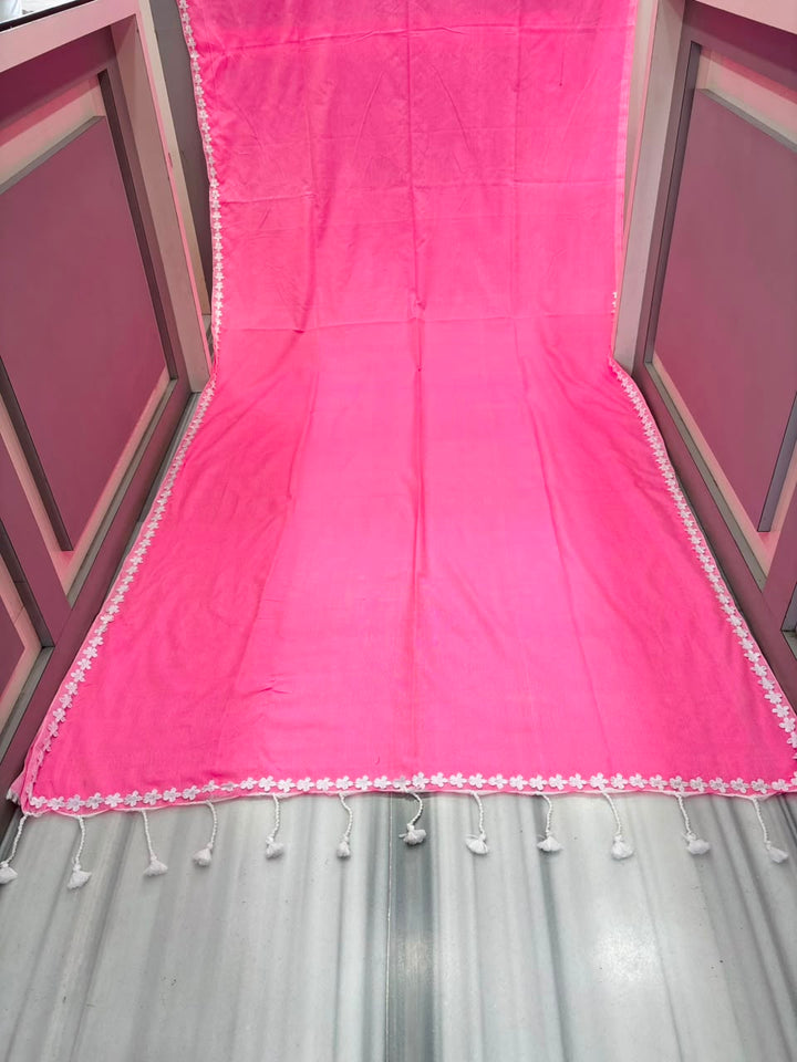 Meghanjali (মেঘাঞ্জলি)  Khadi Cotton Saree With Lace