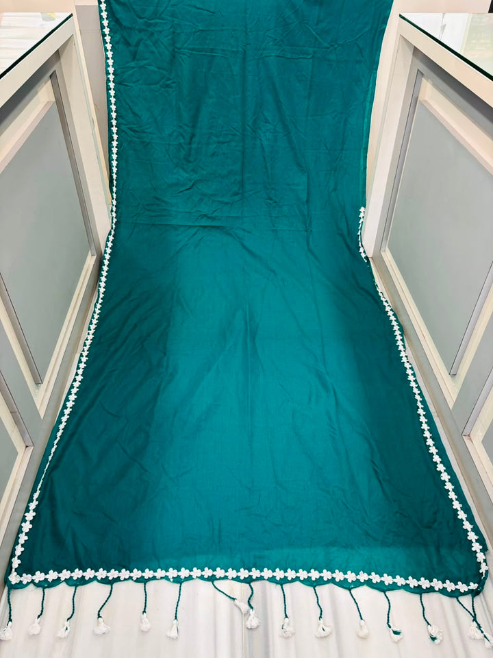 Meghanjali (মেঘাঞ্জলি)  Khadi Cotton Saree With Lace