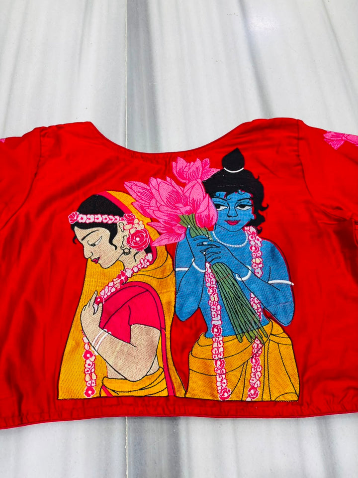 Shyam Sakhi Designer Embroidered Blouse