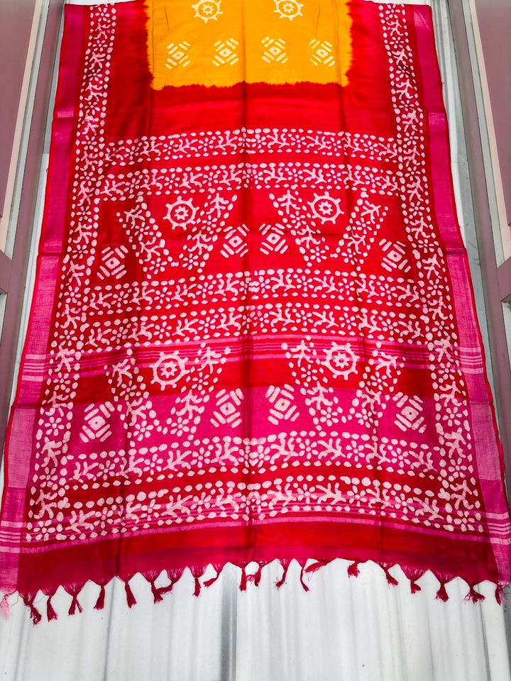 Ronger Porosh (রঙের পরশ) Cotton Linen Saree