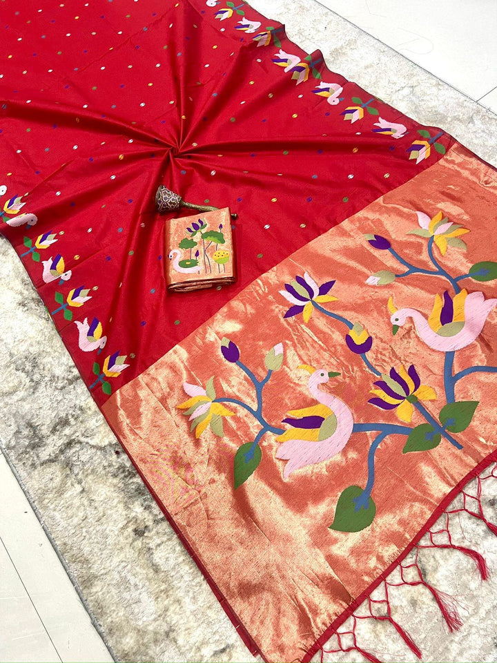 Meherika Khadi Silk Saree With Minakari Zari Border & Designer Zari Pallu