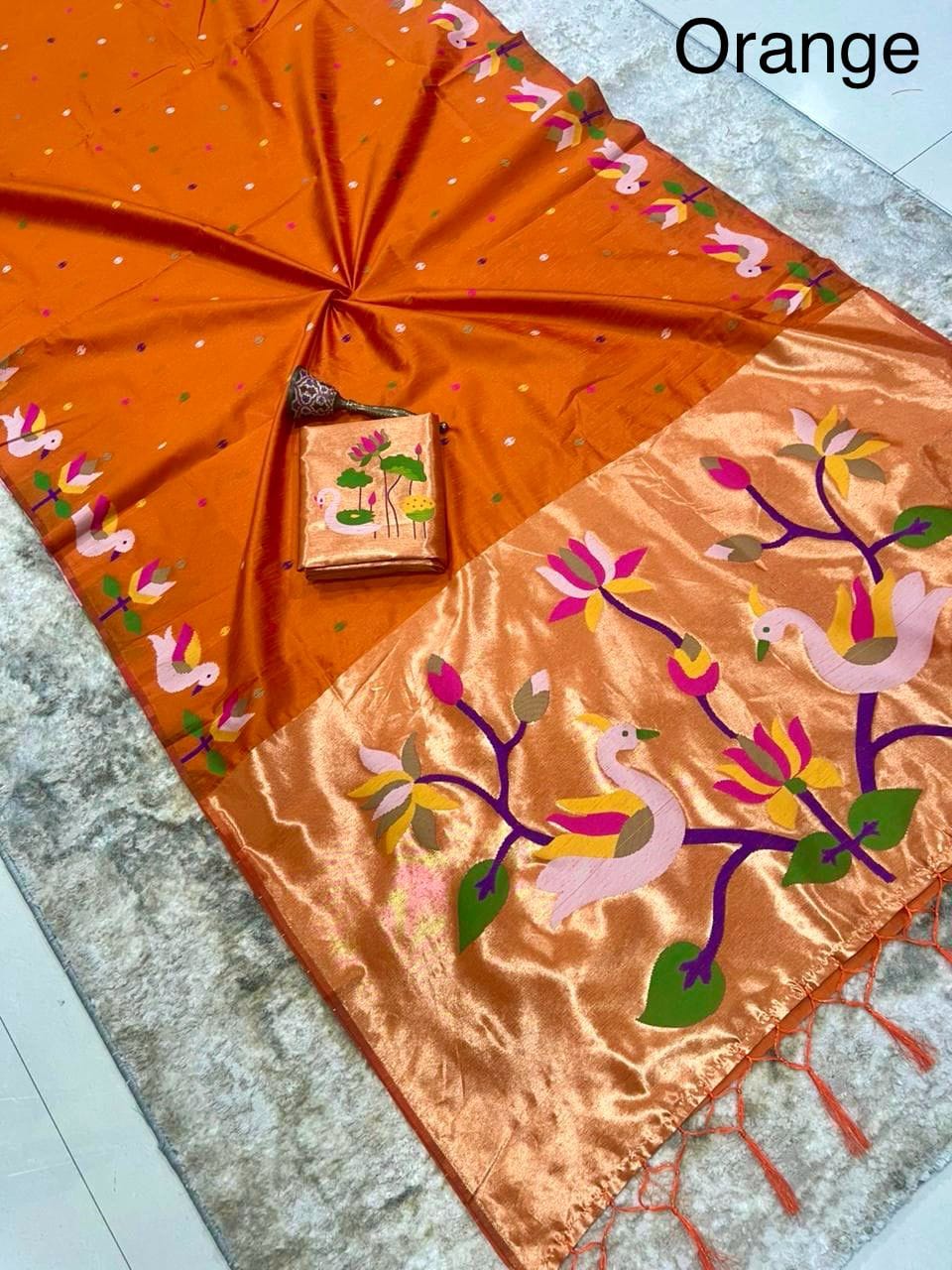 Meherika Khadi Silk Saree With Minakari Zari Border & Designer Zari Pallu