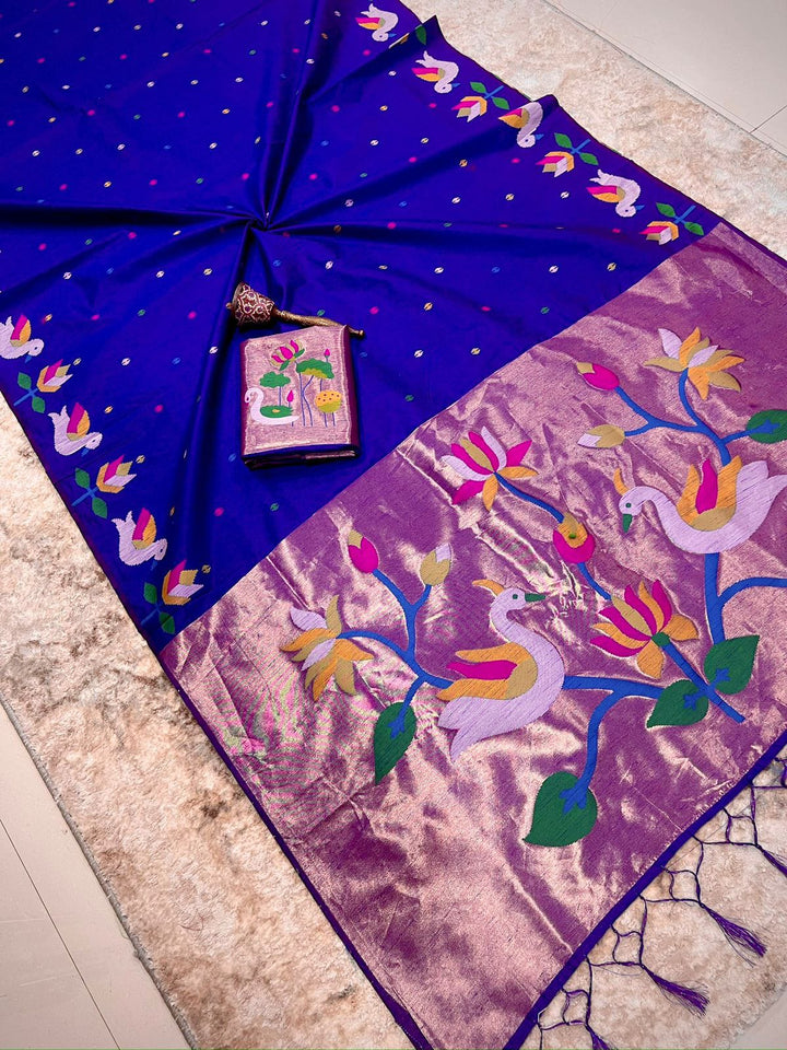 Meherika Khadi Silk Saree With Minakari Zari Border & Designer Zari Pallu