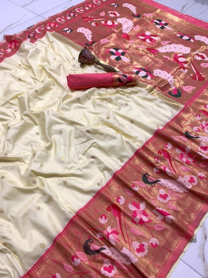 Gilded Majesty- Kanchivaram Paithani Silk (Semi) Saree