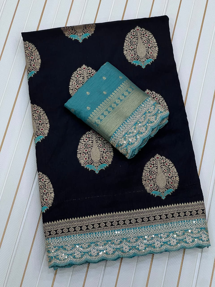Sophisticated Elegance – Premium Dola Silk (Blended) Saree
